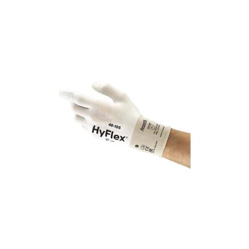 Povrstvené rukavice ANSELL HYFLEX 48-105, bílé