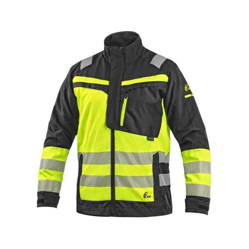 Blůza CXS NAOS HV, pánská, černá-žlutá Hi-Vis, reflexní pruhy