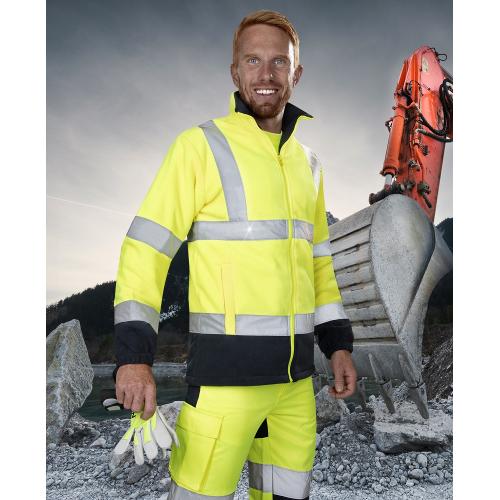 Mikina fleecová hi-viz žlutá REF401