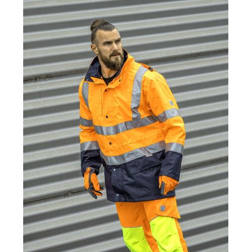 Bunda HI-VIZ 4v1, vel.M, oranžová + modrá