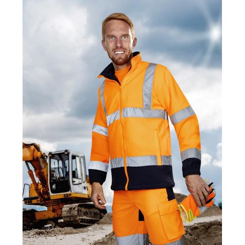 Mikina fleecová hi-viz oranžová REF402