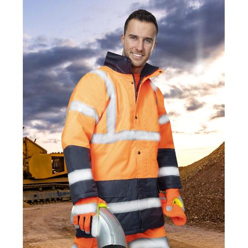 Bunda zimní hi-viz oranžovo-modrá REF602